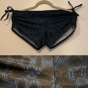 Blue Leopard Side Tie Shorts One Size ✨